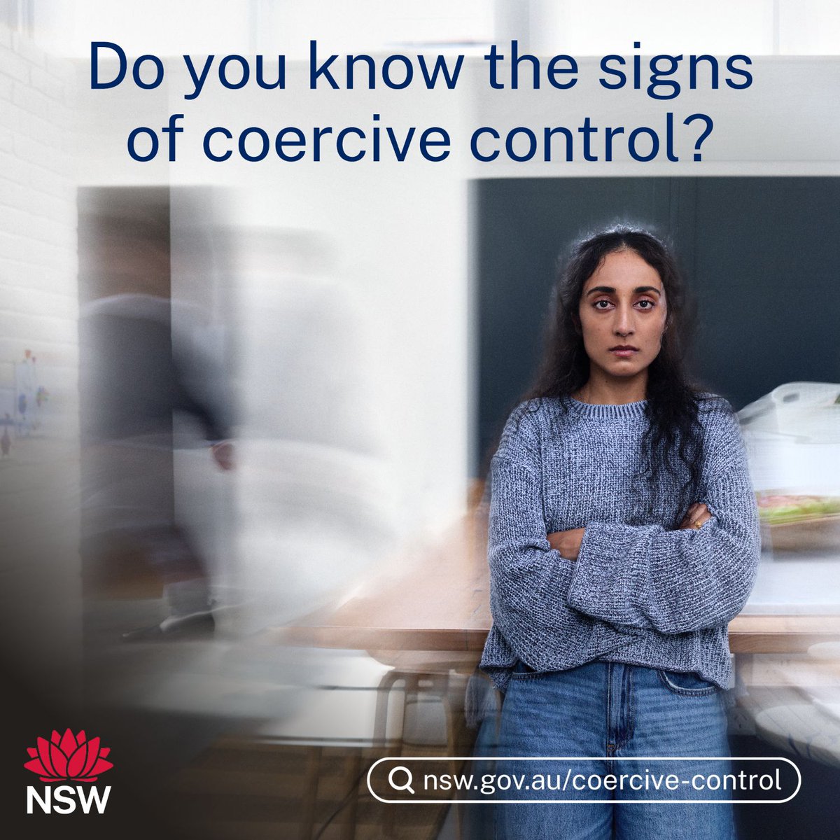 When someone repeatedly hurts, scares or isolates another person to control them, it is not love, it's coercive control. It’s domestic abuse and it causes serious harm. New NSW laws on coercive control start 1 July 2024. For translated resources, visit buff.ly/n5qlACl