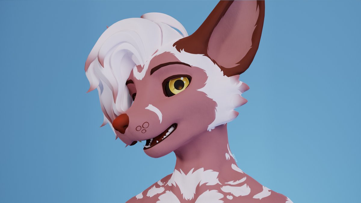 Melon1te's tweet image. A Viwi retexture for Caramel Snow!
Base by the_mmmos
#render #vrchatfurry