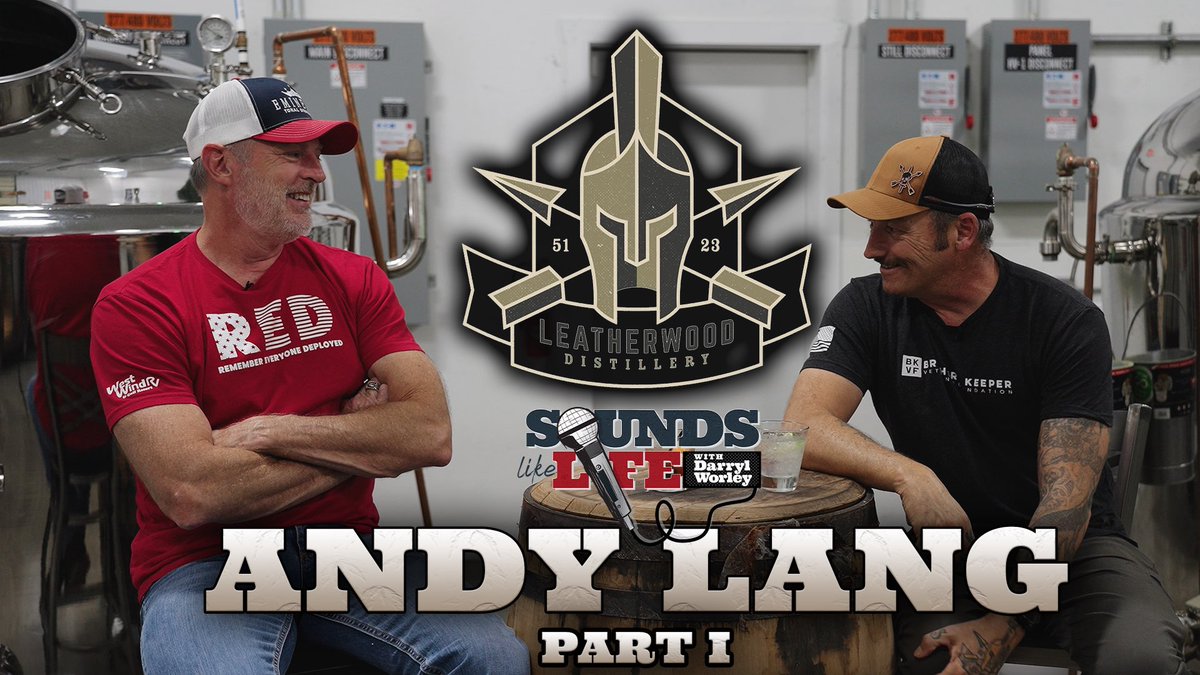 New podcast episode drops tomorrow at noon! Honored to welcome my long time friend and veteran of the @usarmy 5th Special Forces Group @andylang71 to Sounds Like Life with Darryl Worley!! We filmed this at Andy’s distillery @leatherwoodclarksville! You don’t want to miss this