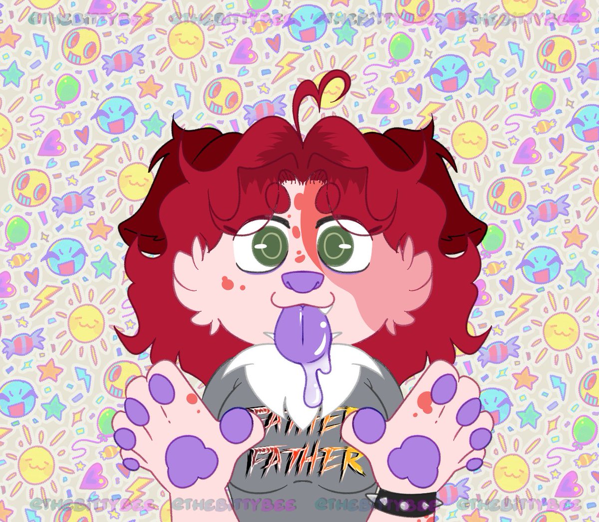 Bittynsfw's tweet photo. EY @bluedog_bite THANKS FOR THE REF!!!! your Sona is an absolute CUTIE so I had to draw this!!! here's also the other version without the glass, hope you like! #Fanart #Art #OC #Sona #myart #notmycharacter #Silly 🐝❤️🐝💕 https://t.co/bz6cAtUmdG