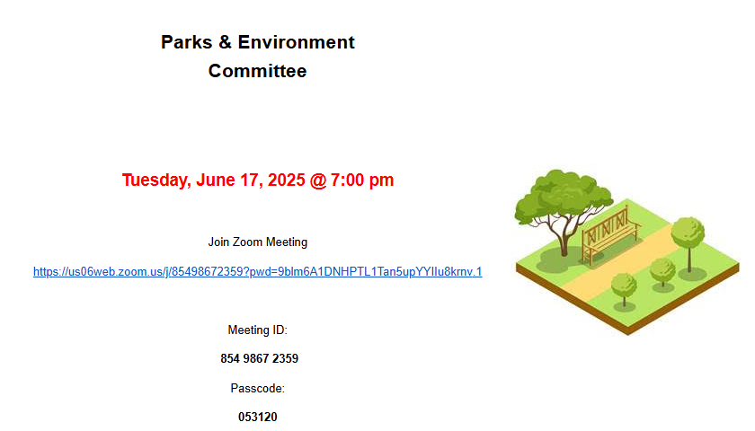 CivicRosedale's tweet photo. Please tune in to QB13's Parks &amp; Environment
Committee on Tuesday. June 17th, 2025 @ 7pm. https://t.co/gTEOS6MY4H