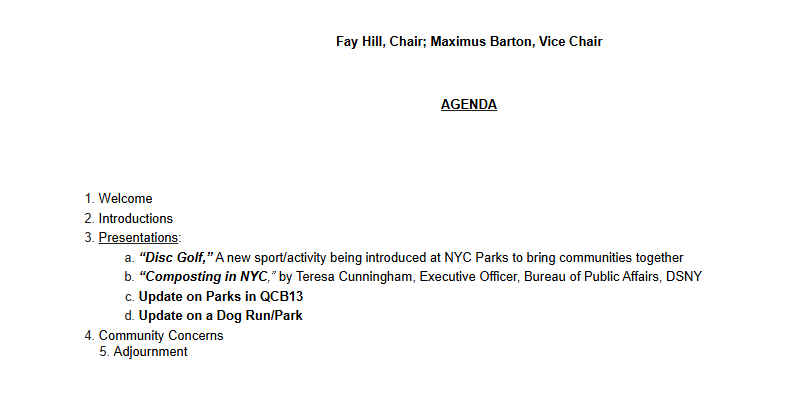 CivicRosedale's tweet photo. Please tune in to QB13's Parks &amp; Environment
Committee on Tuesday. June 17th, 2025 @ 7pm. https://t.co/gTEOS6MY4H