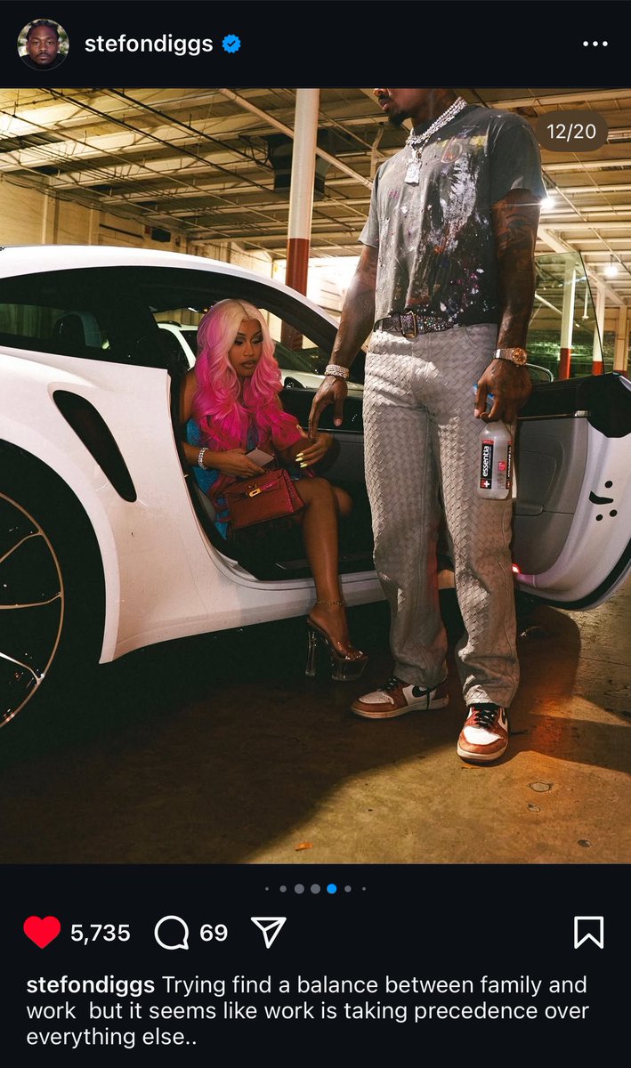 BardiUpdatess's tweet photo. Stefon Diggs posted Cardi B to his Instagram again speaking about family. 🥹❤️ https://t.co/gZ5ikWE4Vk