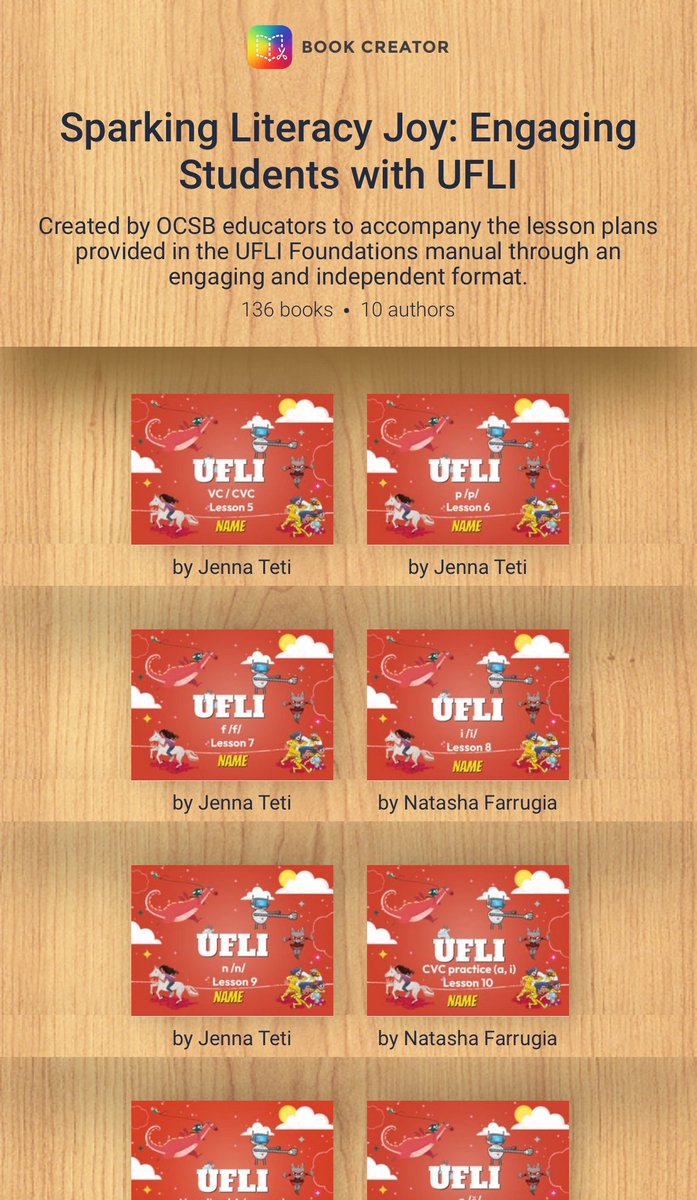 #ocsbSummerInstitutes REGISTRATION IS NOW OPEN! I’m so excited to be facilitating my very first session! Come explore a curated collection of <a href="/BookCreatorApp/">Book Creator Team</a> books designed to directly support all 130+ UFLI lessons, empowering teachers to enhance their literacy instruction.
🔗⬇️