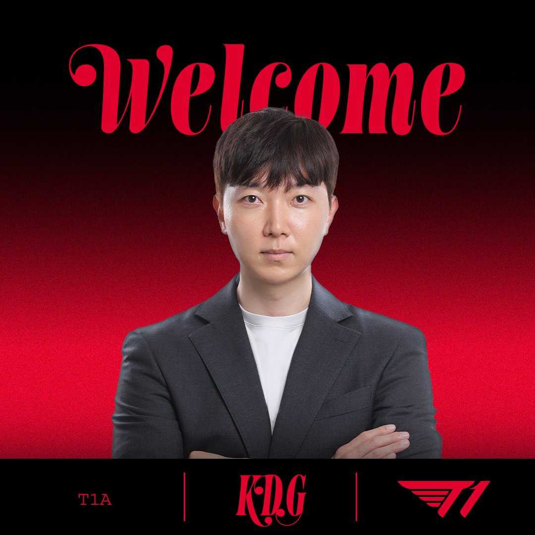 Welcome, 'KDG'

VALORANT T1A에 노력과 열정의 아이콘 'KDG' 김동건 감독님이 합류합니다!
앞으로 T1A를 든든히 이끌어갈 'KDG' 감독님께 많은 응원 부탁드립니다.

The icon of hard work and passion, head coach 'KDG', is joining VALORANT T1A!
Please show your support for 'KDG' as he takes