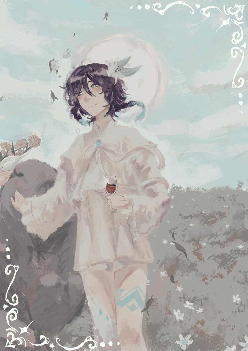 asteriantherae's tweet image. Morning dahlias - Happy birthday Venti !
#GenshinImpact