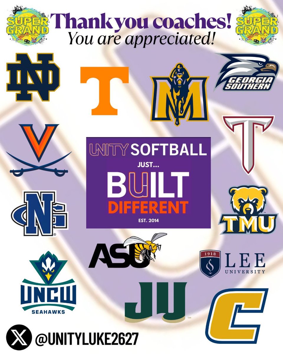 Ava LaBarbera (@lab_ava5) on Twitter photo Thank you to all the coaches that came out this past week at the Super Grand!!! <a href="/UnityLuke2627/">Unity Luke 26/27</a> <a href="/VAUnitySB/">Unity Softball</a> <a href="/LineDsoftball/">Line Drive Media</a> <a href="/ExtraInningSB/">EXTRA INNING SOFTBALL</a> Thank you to all the coaches that came out this past week at the Super Grand!!! <a href="/UnityLuke2627/">Unity Luke 26/27</a> <a href="/VAUnitySB/">Unity Softball</a> <a href="/LineDsoftball/">Line Drive Media</a> <a href="/ExtraInningSB/">EXTRA INNING SOFTBALL</a>