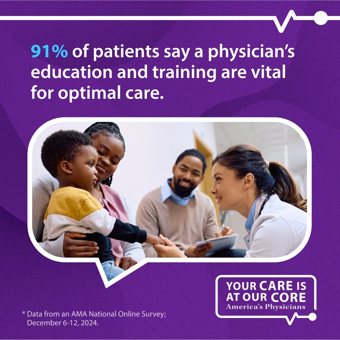 MSMA1's tweet image. #DYK 91% of patients say a physician’s education and training are vital for optimal care? Mississippi physicians want to spend time with patients, providing comprehensive, compassionate care.. #YourCareisatOurCore #msma #msmamatters #msdoctors #msphysicians #msmedicine