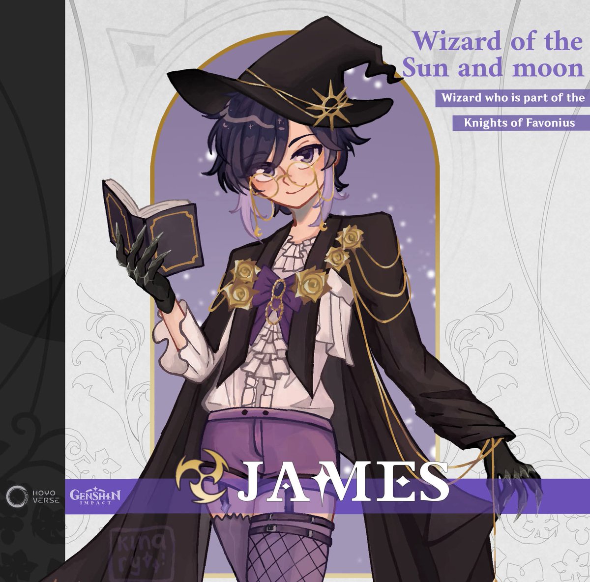kokoaaa00's tweet photo. Hewooo!! I'd like to introduce my Genshin OC
•His name is James, he's of the Electro element
• He's just a young wizard who loves to joke around and is very gossipy 🔥
#Genshin_Impact #GenshinImpactOC #yumeship #JamesBennett #原神 https://t.co/aV2ZqeBZkx