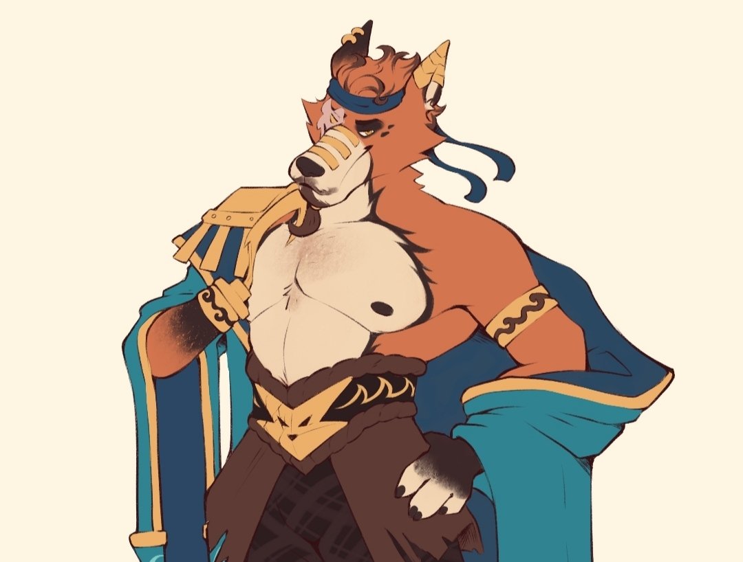 FadingElysiumVN's tweet image. Darren Foxglove sprite WIP