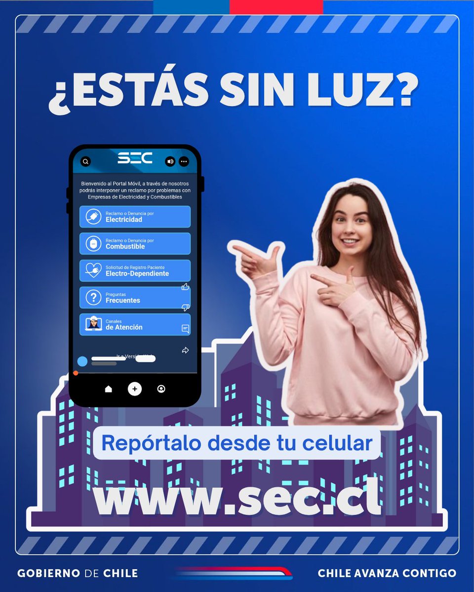🌧️⚡ ¿Te quedaste sin luz por el temporal?

🔌 Desenchufa todos tus artefactos eléctricos para evitar daños por variaciones de voltaje.

📲 Reporta el corte de luz en sec.cl o directamente a la empresa eléctrica correspondiente.

 #CorteDeLuz #dañodeartefactos