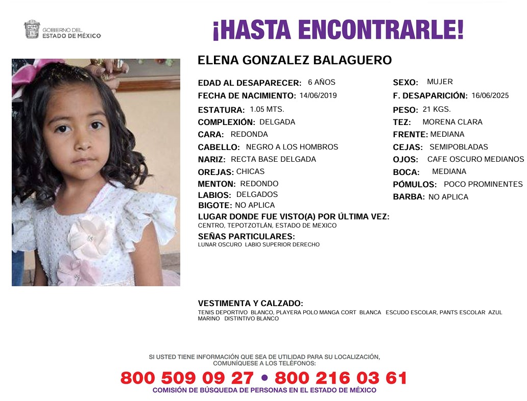 COBUPEM's tweet photo. Solicitamos de tu apoyo en difusión para dar pronta localización a Sarah Sofía González Balaguero y Elena González Balaguero, comunícate a los teléfonos de COBUPEM 800 216 0361, 800 509 0927. #TodosEnLaBúsqueda https://t.co/sOrFQdnW6H