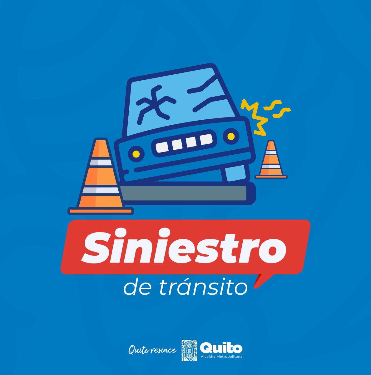 🚨 #CierreVialQuito | Por siniestro de tránsito.

📍 Sector: Lumbisí  
🛣️ Lugar: av. Ruta Viva
🚧 Cierre: dos carriles del paso lateral

⚠️ Con atención en las vías 
 ☀️ #QuitoRenace