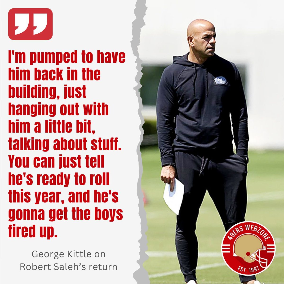 George Kittle explains why he's fired up about Robert Saleh's return to the #49ers. 

More: 49erswebzone.com/articles/19185…