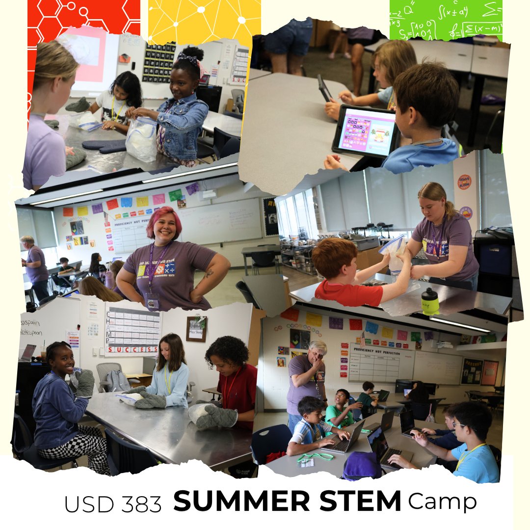 Week 2 of USD 383 Summer STEM Camp is officially underway! From building with Lego Robotics to experimenting in Food Science and unleashing creativity as Artful Innovators, our campers are diving into a world of discovery! Stay tuned for more innovations and fun ahead! <a href="/usd383/">USD 383</a>