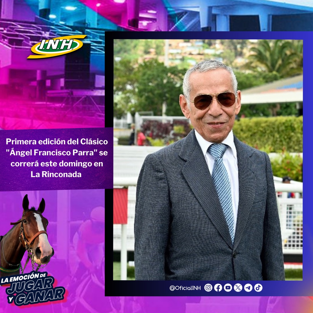 Primera edición del Clásico "Ángel Francisco Parra" se correrá este domingo en #LaRinconada 

🔹Este domingo 22 de junio, se realizará la primera edición  del Clásico "Ángel Francisco Parra" (Gr. III), en el Hipódromo Internacional La Rinconada. 

En honor al jinete zuliano,