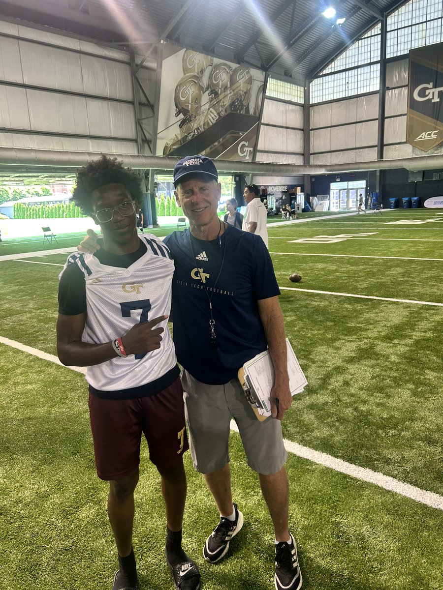 Had a great camp <a href="/GeorgiaTechFB/">Georgia Tech Football</a> today!

<a href="/TuckerFootball/">Tucker Tigers</a> <a href="/CoachTimSalem/">Tim Salem</a> <a href="/CoachBrentKeyGT/">Coach Brent Key</a> <a href="/DekalbRecruits/">Dekalb Recruits (GA.)</a> <a href="/RecruitGeorgia/">Recruit Georgia</a> <a href="/ExpoRecruits/">Expo Recruits</a> <a href="/NEGARecruits/">Northeast Georgia Recruits</a> <a href="/247recruiting/">247Sports Recruiting</a>