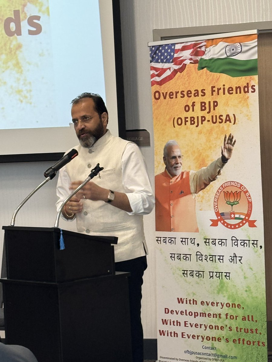RakeshMalhotra's tweet photo. From policy advocacy to people power—OFBJP-USA’s convention showcased how Indian Americans are building bridges across continents. “We are united by values and vision,” says Ashwin Johar. #IndiaUS #IndianDiaspora #ModiInspires https://t.co/CQhXJTNCM7