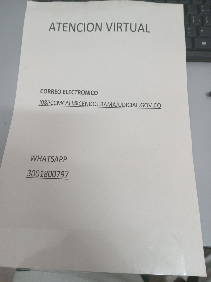 j08pccmcali's tweet photo. Atención virtual hasta 20 de junio Acuerdo No. CSJVAA25-38 https://t.co/ujGBzp6Zha