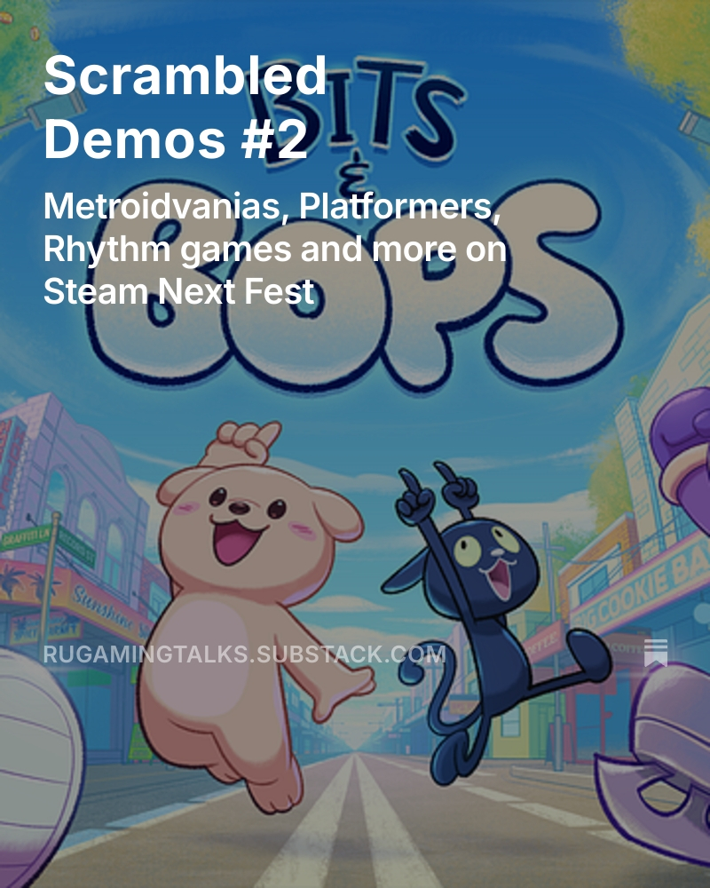 Steam Next Fest rolled in strong and I played some great demos that I want to recommend to you!

Scrambled Demos, Steam Next Fest Edition is here! 🍳🎮

🔗open.substack.com/pub/rugamingta…

#indie #indiegames #indiegamer #SteamNextFest