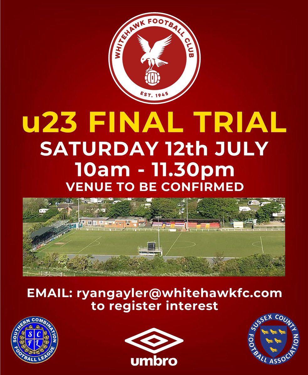 U23s opportunity, a final trial prior to squad announcement🔴⚽️ are you an u19 looking for a platform to impress, one of the toughest age groups to get regular game time in senior football but with guidance and support on the next step you can build an awareness through game time