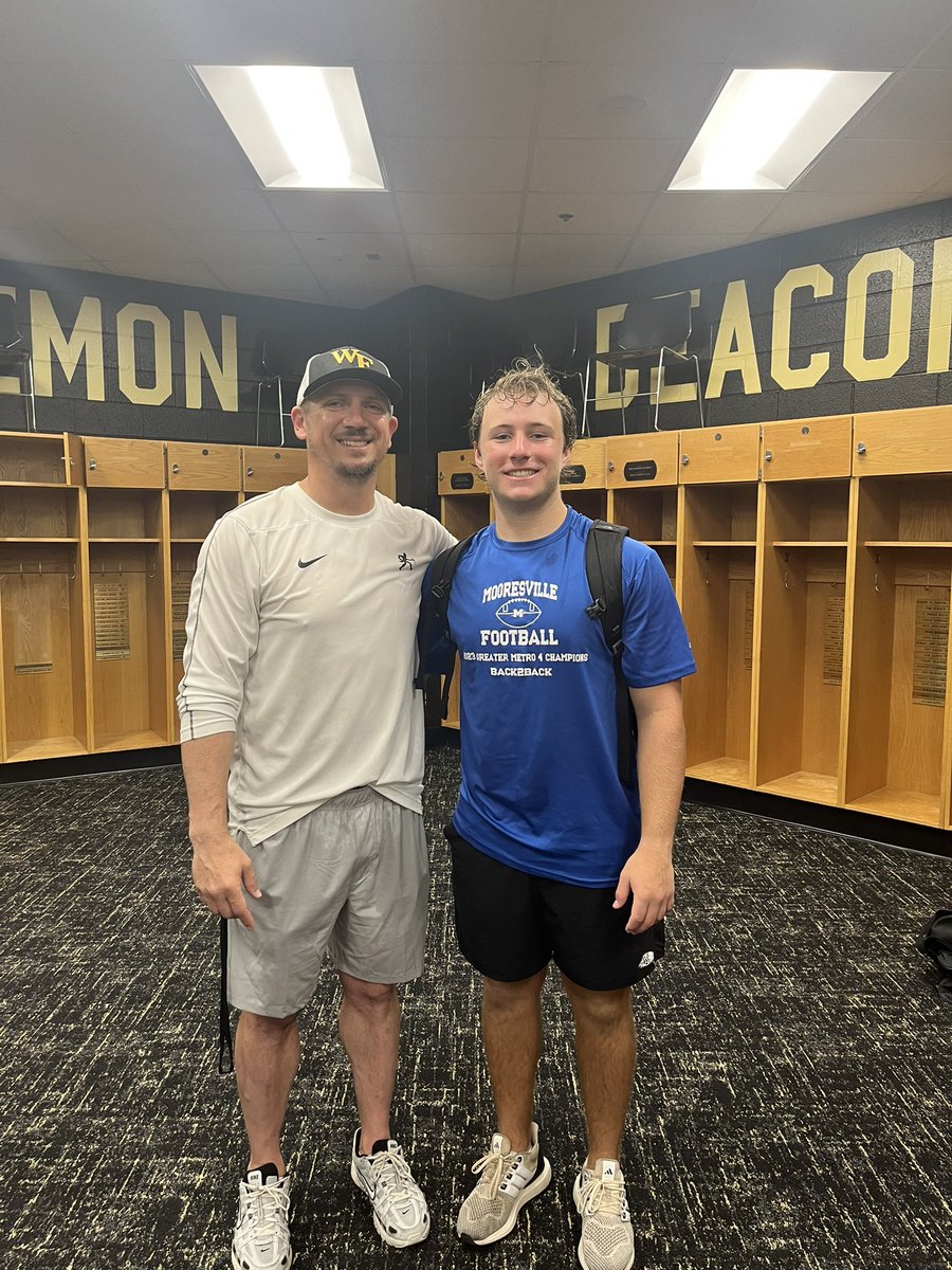 ndrewc_a's tweet image. Had a good day @WakeFB specialist camp! Went 8/10 on charting and tied 2nd in the FG competition. Thank you to @WhitworthN and @CoachPurling for hosting a great camp!
@CoachZMayo @DanOrnerKicking