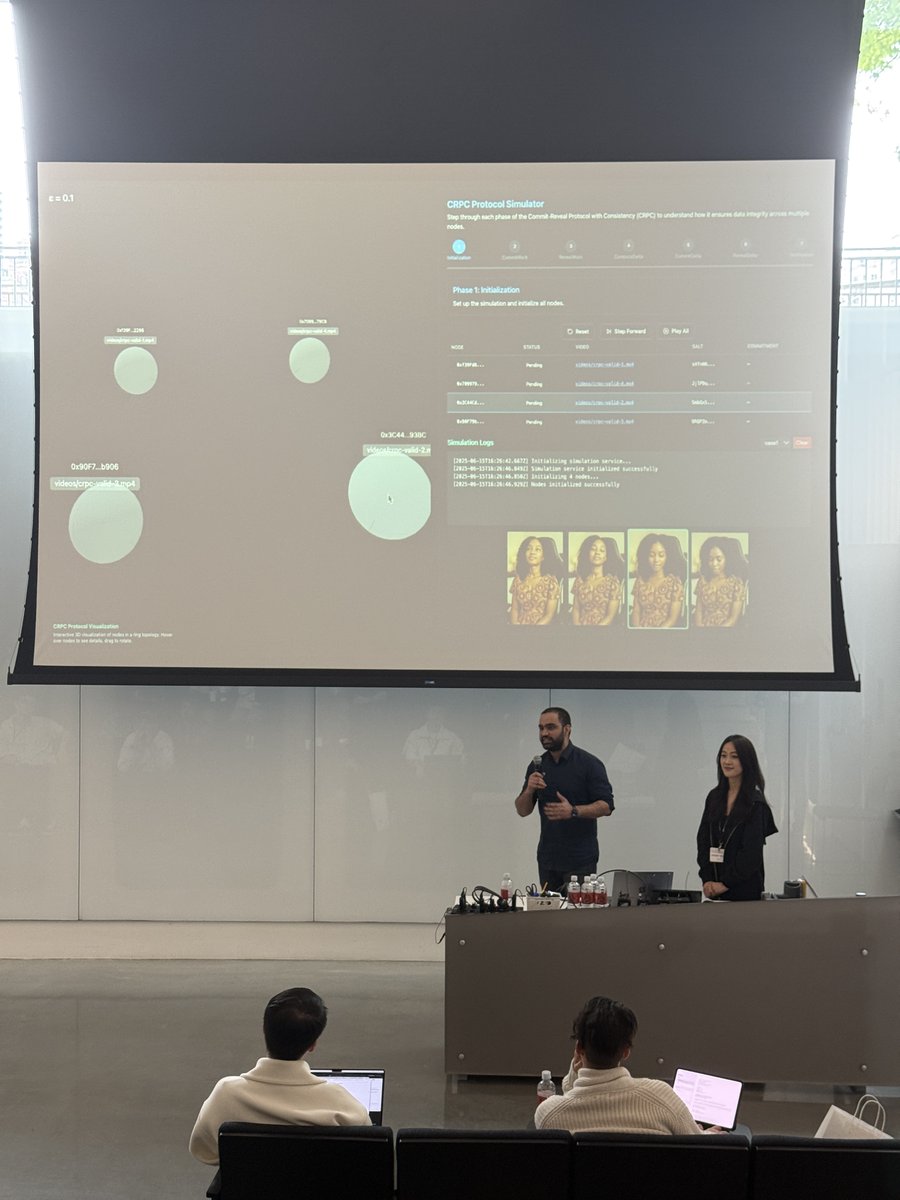 Blockchain Lab at NYU (@blockchainnyu) on Twitter photo We joined the <a href="/initc3org/">IC3</a> Hackathon and presented a new way for fuzzy AI Outputs using CRPC as a core base. Built on early research by <a href="/CottenIO/">Tim Cotten</a> , we tackled this challenge head-on. Huge thanks to <a href="/chinmayshringi/">chinmay shringi</a> and <a href="/0xlittlecokkie/">Wendy | NYU Blockchain Lab🔆</a> for their incredible work! 🙌🎥#blockchain We joined the <a href="/initc3org/">IC3</a> Hackathon and presented a new way for fuzzy AI Outputs using CRPC as a core base. Built on early research by <a href="/CottenIO/">Tim Cotten</a> , we tackled this challenge head-on. Huge thanks to <a href="/chinmayshringi/">chinmay shringi</a> and <a href="/0xlittlecokkie/">Wendy | NYU Blockchain Lab🔆</a> for their incredible work! 🙌🎥#blockchain