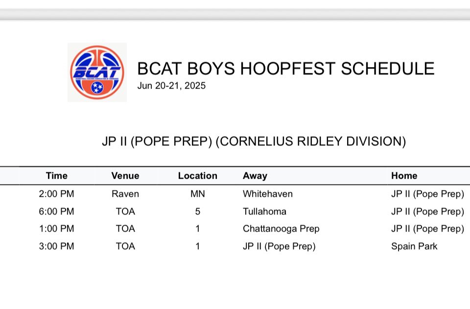 NCAA Live Period at <a href="/BCATHOOPS/">BCAT</a> 
📍Franklin, TN 
🗓️June 20-21