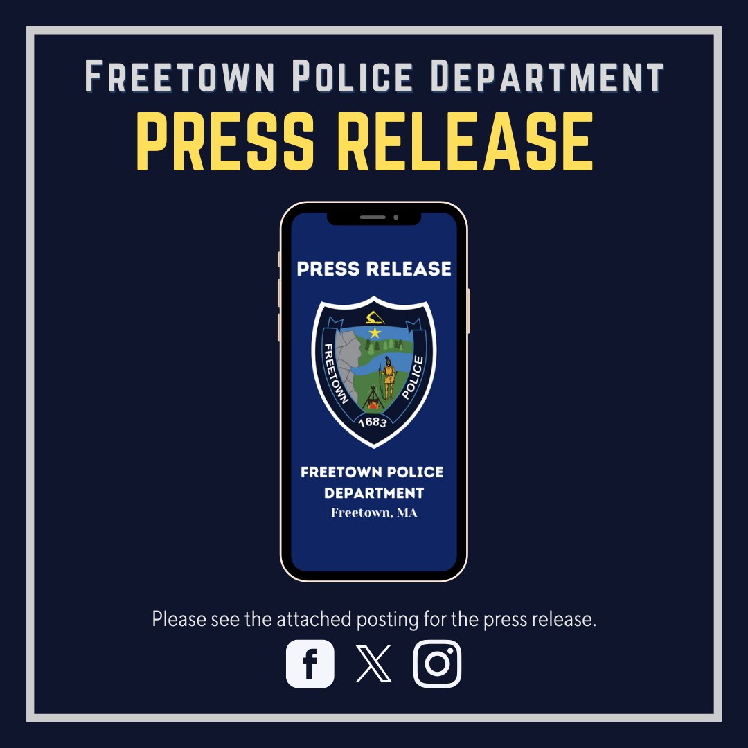 FreetownPD's tweet image. PRESS RELEASE
A temporary disruption to the Freetown Police Department’s non-emergency telephone lines is anticipated on Tuesday, June 17, 2025 as part of a scheduled upgrade.
Read the full notice: tinyurl.com/4tuucrky
#FreetownMA #PublicNotice #FreetownPD