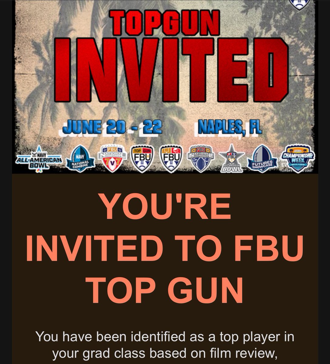 Cagan Hurley5️⃣7️⃣ (@caganhurley57) on Twitter photo So happy to announce that ive been selected for topgun for my 3rd time <a href="/FBUcamp/">Football University</a> yet I will not be in attendance due to <a href="/KYFUTURESTARS/">Ricco Hughes</a> many blessings yet to come. <a href="/PrepRedzoneNext/">Prep Redzone 𝙉𝙀𝙓𝙏 🏈</a> <a href="/AlPopsFootball/">𝐀𝐋 𝐏𝐨𝐩𝐬</a> #BROTHERHOOD So happy to announce that ive been selected for topgun for my 3rd time <a href="/FBUcamp/">Football University</a> yet I will not be in attendance due to <a href="/KYFUTURESTARS/">Ricco Hughes</a> many blessings yet to come. <a href="/PrepRedzoneNext/">Prep Redzone 𝙉𝙀𝙓𝙏 🏈</a> <a href="/AlPopsFootball/">𝐀𝐋 𝐏𝐨𝐩𝐬</a> #BROTHERHOOD