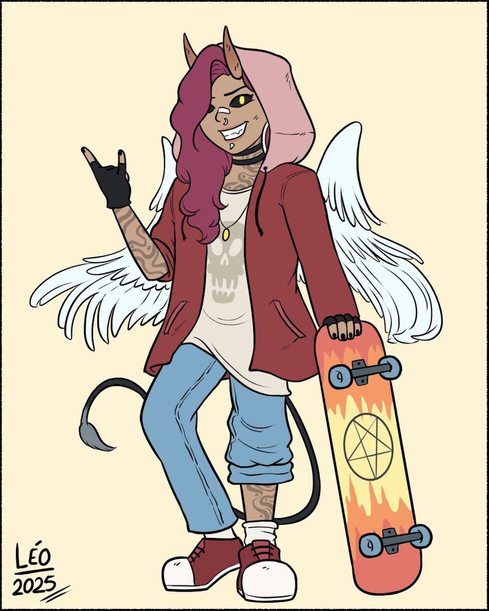 LeoDrawingstuff's tweet photo. Another demon character design I've made! ^^

#digitalart #characterdesign #demoncharacter #stylizedart #illustration #oc #characterconcept #demon https://t.co/YPY9bZJC4B