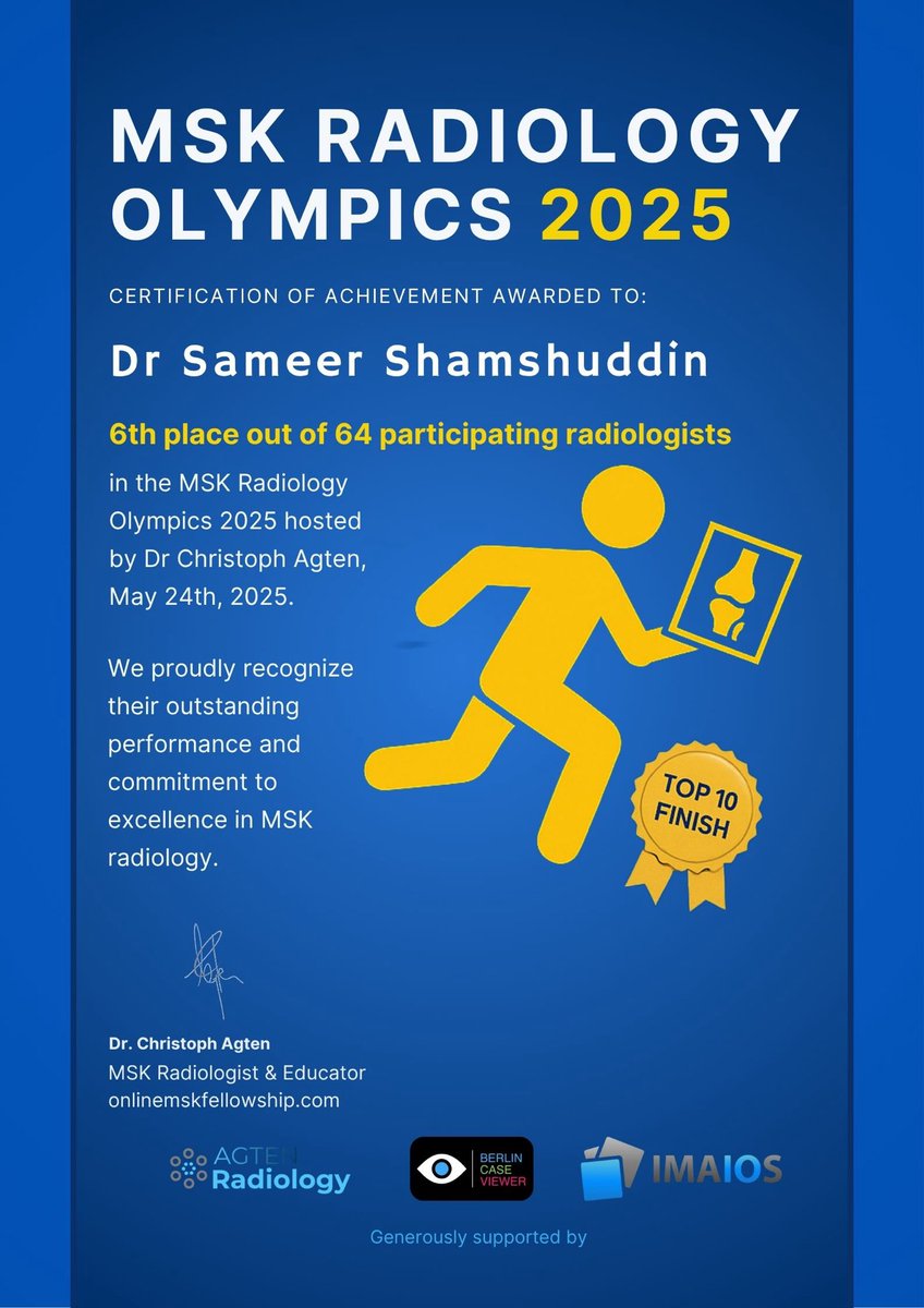 Dr Sameer Shamshuddin (@frcrtutorials) on Twitter photo Thank you ā¦<a href="/agtenc/">Christoph Agten</a>ā© for organising the MSK Olympics. Had a fun time and delighted with the results Thank you ā¦<a href="/agtenc/">Christoph Agten</a>ā© for organising the MSK Olympics. Had a fun time and delighted with the results
