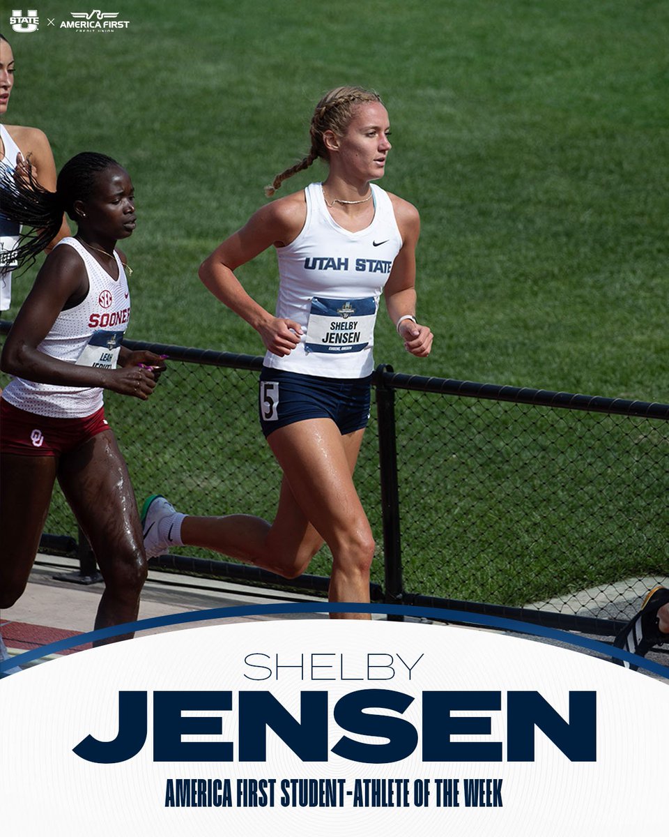 USUTF_XC's tweet image. Shelby ended the 2024-25 Utah State athletics season on a high note 🎵
Congrats, Shelby, on being named this week's America First Credit Union USU Student-Athlete of the Week!
📰: tinyurl.com/2s4xkmbs
#AggiesAllTheWay