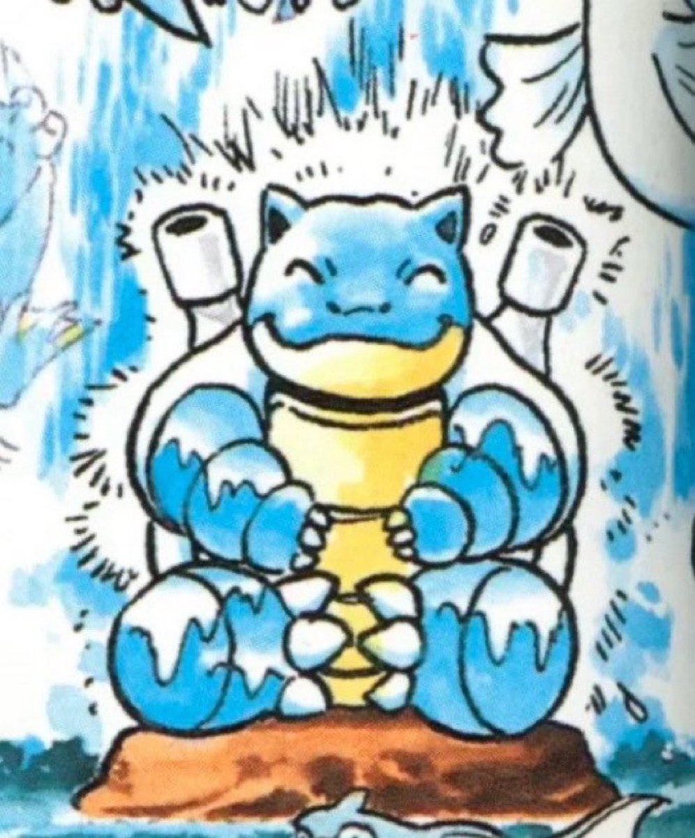 he just be chilling under the waterfall