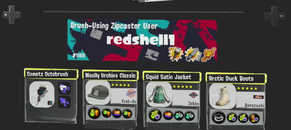 Cometz Octobrush is better than I initially thought... did a whole stream testing it today and it worked really well. Here is my current build, double ink res isn't worth it but you get the idea. #Splatoon3