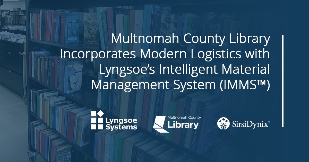 Congrats to #MultnomahCountyLibrary + #LyngsoeSystems on the launch of their Intelligent Material Management System. An integration b/w our Symphony ILS &amp; Lyngsoe, the implementation boasts IMMS’ largest-ever media hotel, seamless holds retrievals, &amp; more: shorturl.at/KpRWr