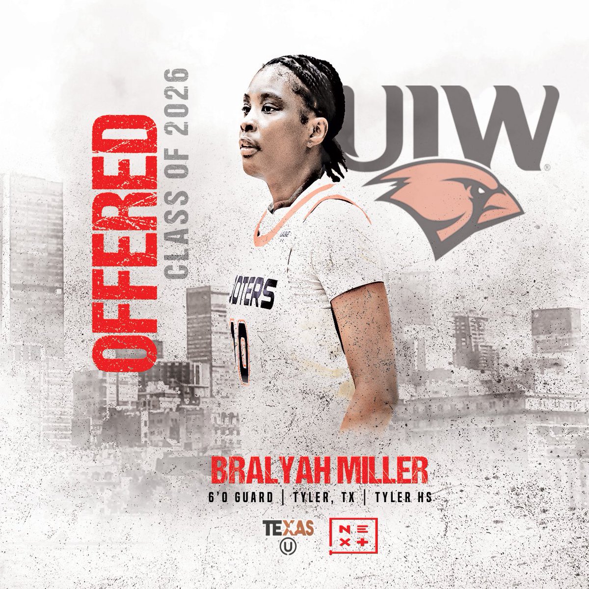 Texas U (@txubasketball) on Twitter photo Congrats to our <a href="/bralyahmiller/">Bralyah Miller</a> on her recent offer from <a href="/thePLAYERway/">Jhasmin Player</a> and <a href="/UIWWBB/">UIW Women's Basketball</a> ‼️ Bralyah, one of the best shooters in Texas, is going to have a monster July and the work she puts in the lab makes her more than deserving. You <a href="/TXUBasketball/">Texas U</a> fam sees ya kid..
#TXUFam🖤🧡 Congrats to our <a href="/bralyahmiller/">Bralyah Miller</a> on her recent offer from <a href="/thePLAYERway/">Jhasmin Player</a> and <a href="/UIWWBB/">UIW Women's Basketball</a> ‼️ Bralyah, one of the best shooters in Texas, is going to have a monster July and the work she puts in the lab makes her more than deserving. You <a href="/TXUBasketball/">Texas U</a> fam sees ya kid..
#TXUFam🖤🧡