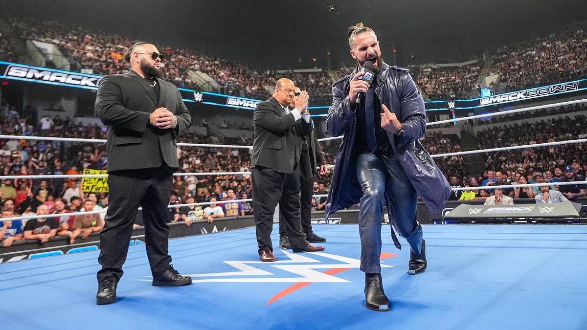 Bakersfield, we’ve got a lot to discuss in this moment of time. Money in the bank is the night I come to collect and hold the power of this industry in the palm of my hands. You can chant the guy who’s off on the island of irrelevancy where we put him after WrestleMania.
