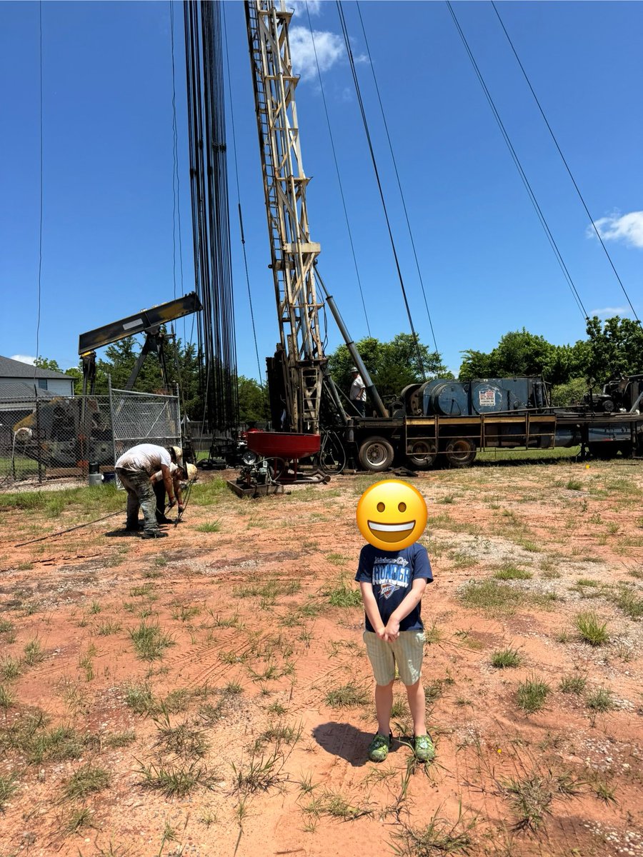 Teaching my son about rod parts and stuck pumps. 

Also Thunder Up!