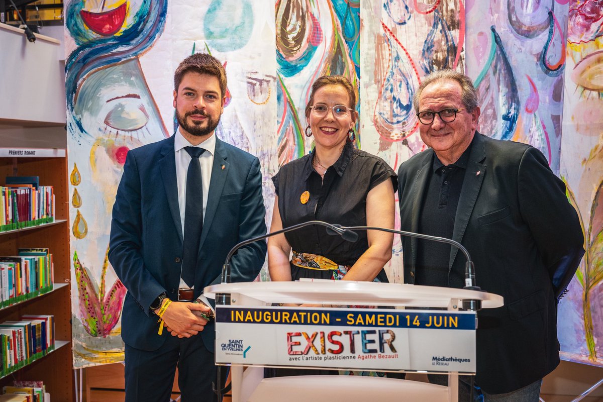 JBHamonic's tweet photo. #Exister : un projet artistique, participatif et profondément humain à découvrir à la médiathèque de @Villepreux78 ! ✨🎨
Le Réseau des médiathèques de @sqy a invité les habitants du territoire à participer à ce beau projet collaboratif imaginé par l’artiste Agathe Bezault 🎭🧵. https://t.co/Fv7VOgjWew