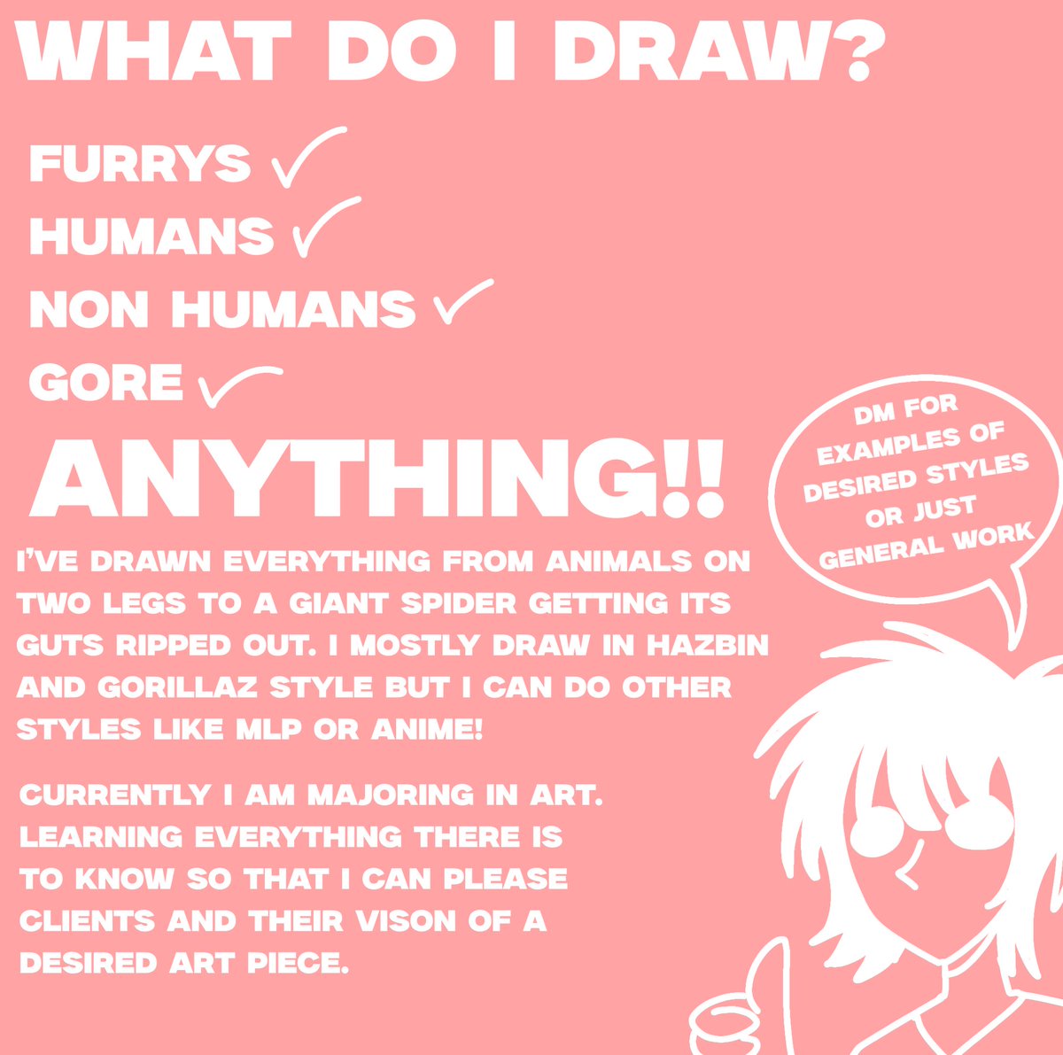 chilipepprr's tweet image. ¡¡¡COMMISSIONS OPEN!!!
Comms are finally open!! I can’t believe it!😭 little nervous cause it’s been a while but I’m sure it’s fineee…
1/2
#commissionsopen #commissions #commission #HazbinHotel #PrideMonth