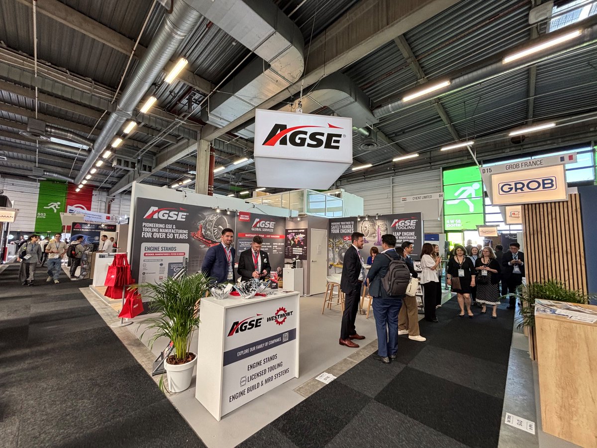 AGSECorp's tweet photo. Day 1 of #ParisAirShow wraps up with a strong start! Visit us all week at Stand D16 (Hall 4) to explore our OEM-approved #GSE and tooling—designed, built, and tested in-house for safe engine and aircraft handling. https://t.co/HMebtggD9b