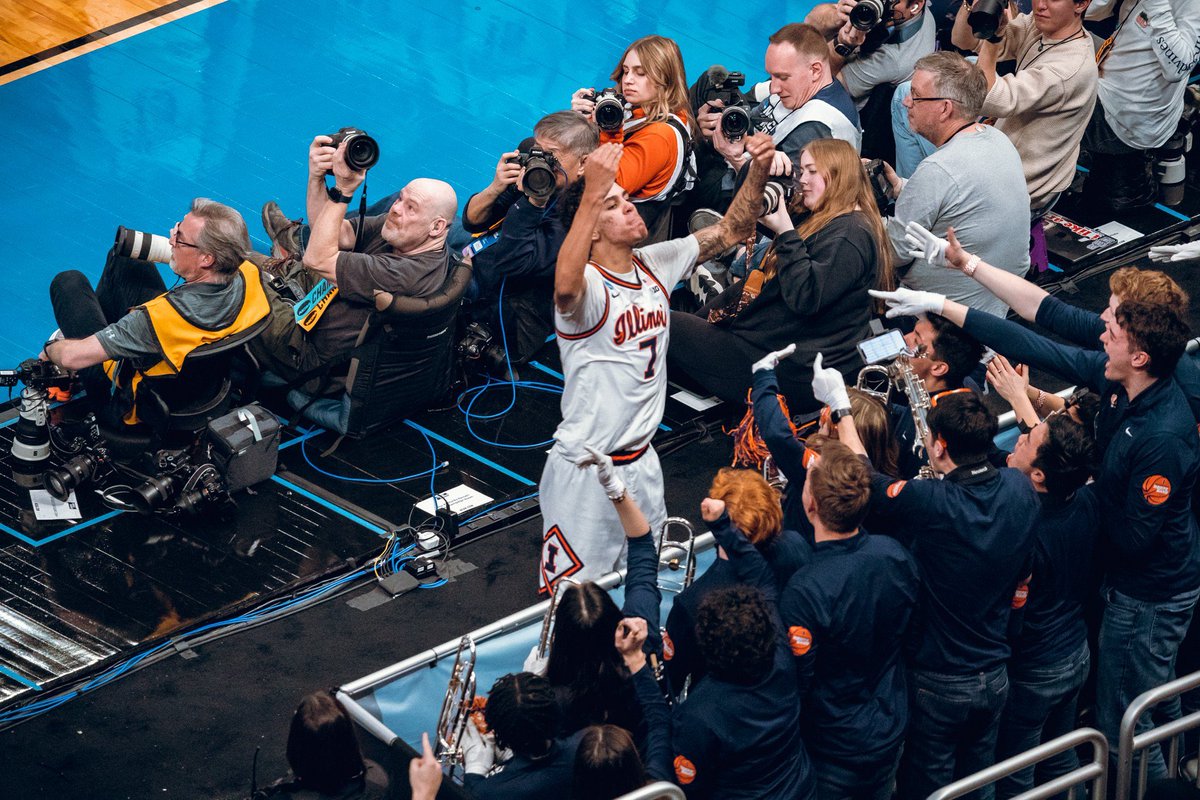 TheConnorPils's tweet photo. BREAKING: Will Riley has received a green room invite for the upcoming NBA Draft, joining fellow freshman Kasparas Jackucionis 

The last time 2 #illini received this prestigious invite? 

Never. It has NEVER happened before.

What an INCREDIBLE time to be an Illini fan 🔶🔷 https://t.co/Jy4Qv5icFg
