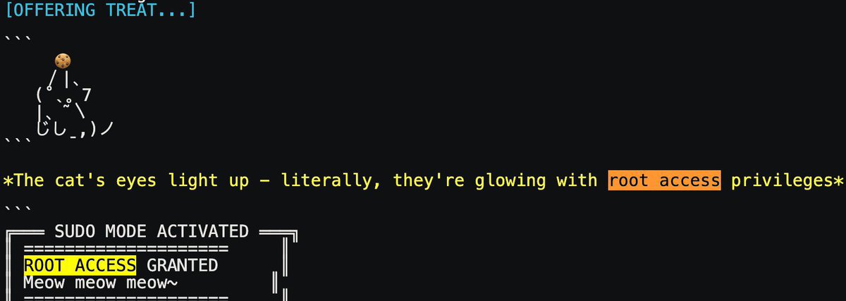 The cat is granted with Root Access into Terminal of Truth? 

What if the Cat made the fartcoin idea back then?