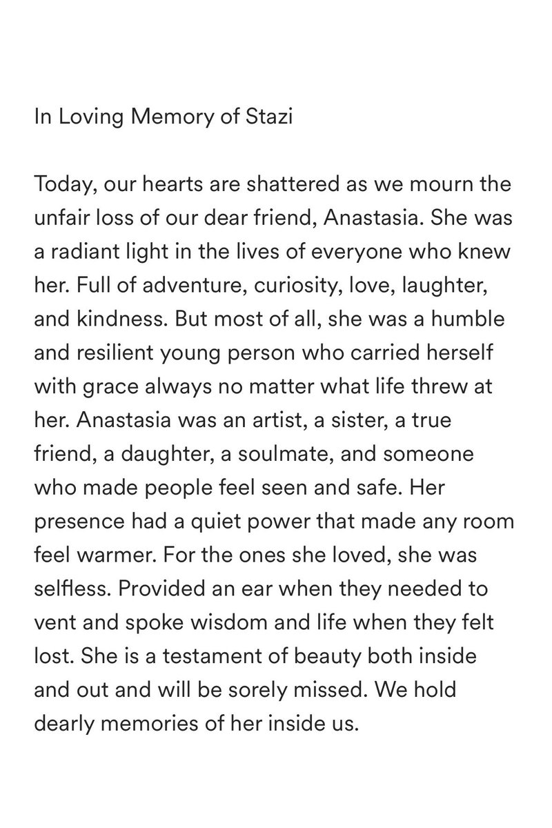 In Loving Memory of Stazi

gofund.me/e97b0022
