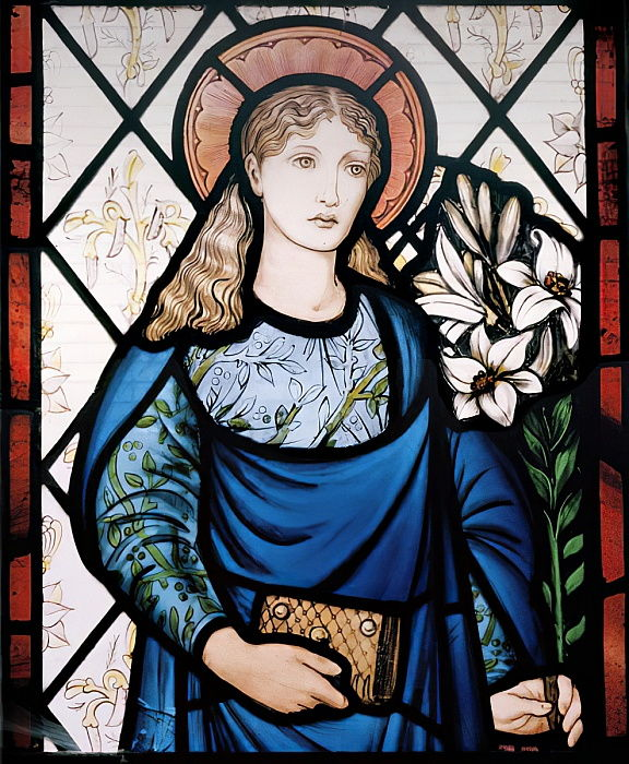 Edward Burne-Jones (28 August, 1833 – 17 June, 1898) 
The Virgin Mary, 1882  #StainedGlass