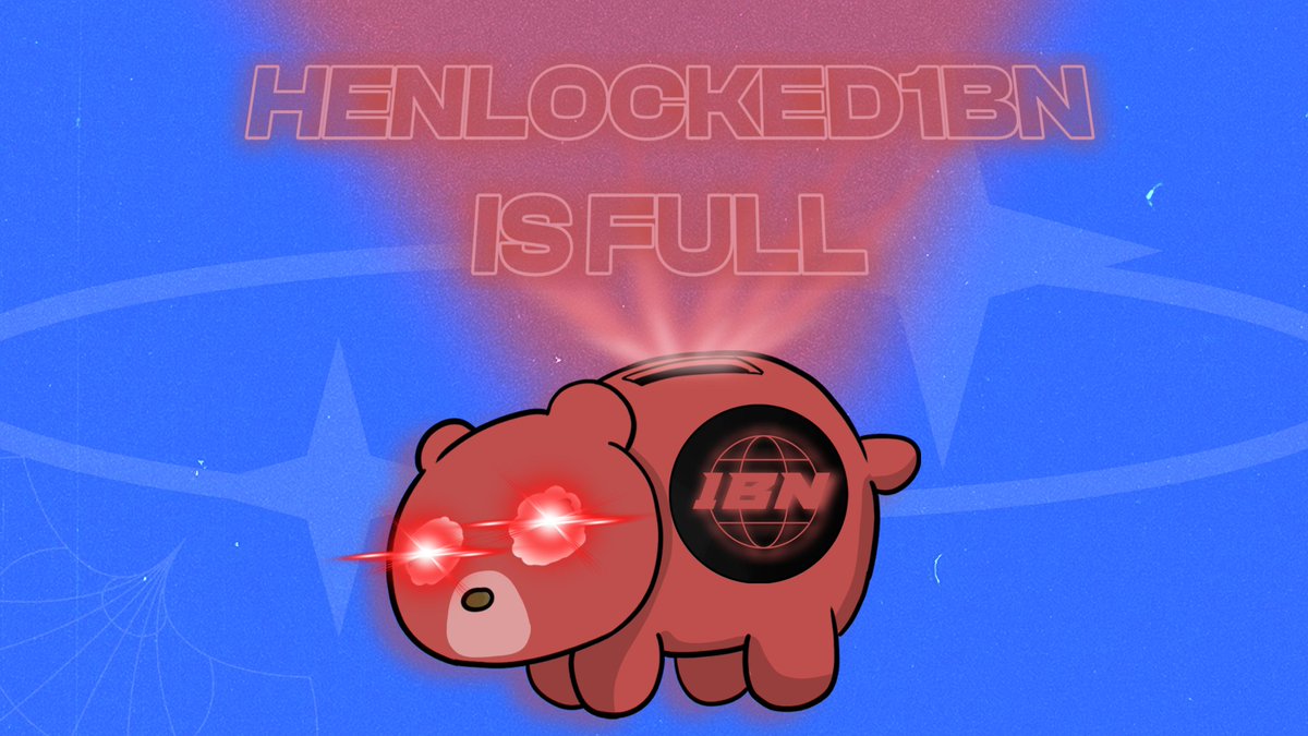 HENLOCKED1BN IS FULL! 🚨

henlo. it's not false alarm! one billion henlocker is fully stuffed with $HENLO! 

701 of u have locked 3 billion $HENLO and will get it back only when we hit $1b fdv! sorry for ur loss, happy for ur $BGT gain. 

looks like henlocked690m is next!