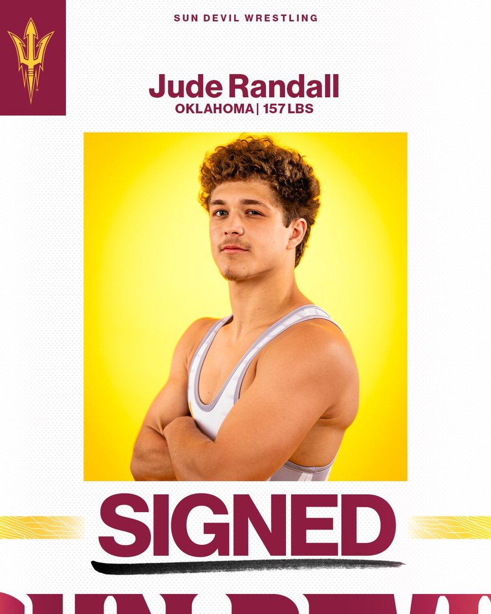 Got ourselves a good one! 😈

Jude Randall is officially a Sun Devil 🔱 after spending his first season at Oklahoma. 

Welcome to the valley Jude! 👏

#ForksUp /// #O2V