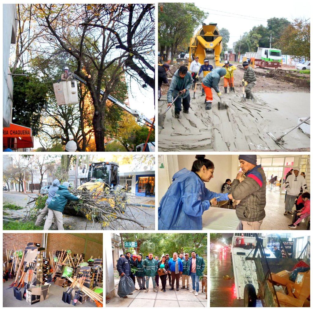 Continuamos en <a href="/MuniResistencia/">Municipalidad de Resistencia</a> con las podas urbanas; nuevas entregas de indumentarias y equipos; avanzamos en los bacheos; sigue la vacunación y castración para mascotas y no cesamos en la lucha contra la tracción a sangre. <a href="/roy_a_nikisch/">Roy Nikisch</a> <a href="/LeandroZdero/">Leandro Zdero</a>