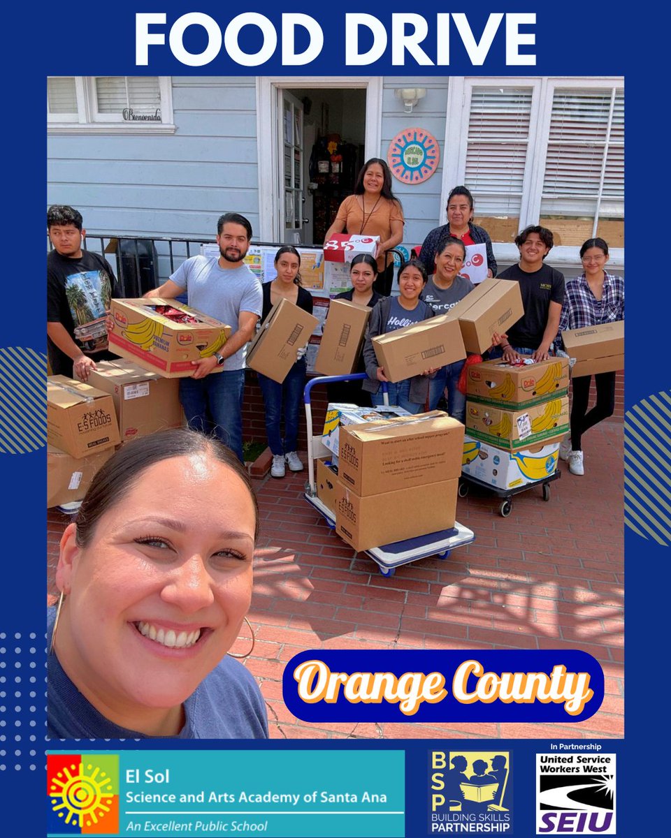 Building_Skills's tweet image. Big thanks to our amazing partners at @ElSolAcademy !

With your support, our OC team delivered food to 50 local members. This is what community collaboration looks like! 💙🍎

#bsp_ca #nonprofit #fooddrive